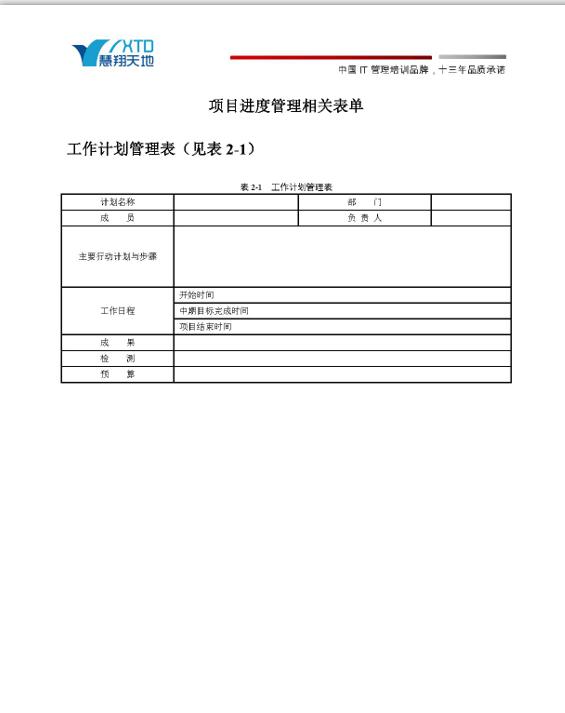 項目進度計劃檢查方法與項目進度管理相關模版表單（干貨+資料）