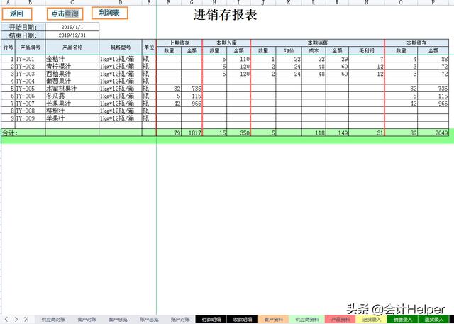 熬了整整7夜！編制的全自動進銷存管理系統(tǒng)，內(nèi)設公式，簡單好用
