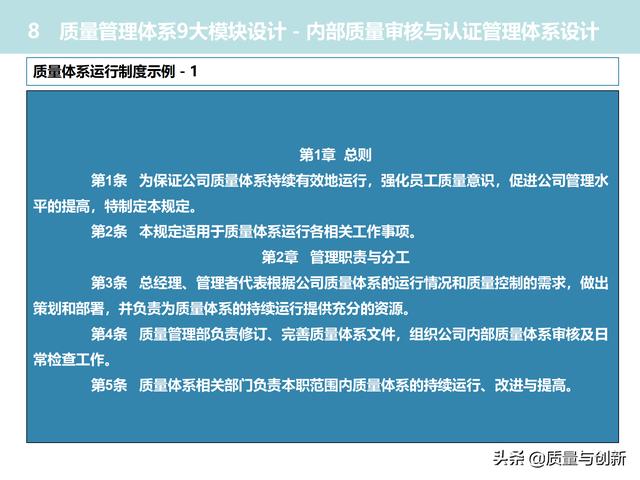 質(zhì)量管理體系的架構設計與9大模塊全景（品質(zhì)管理體系 構架）