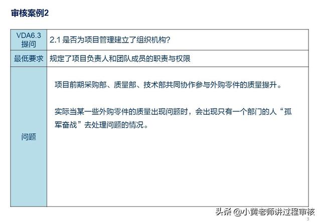 VDA6.3提問(wèn)P2.1解析：項(xiàng)目組織機(jī)構(gòu)的常見(jiàn)問(wèn)題