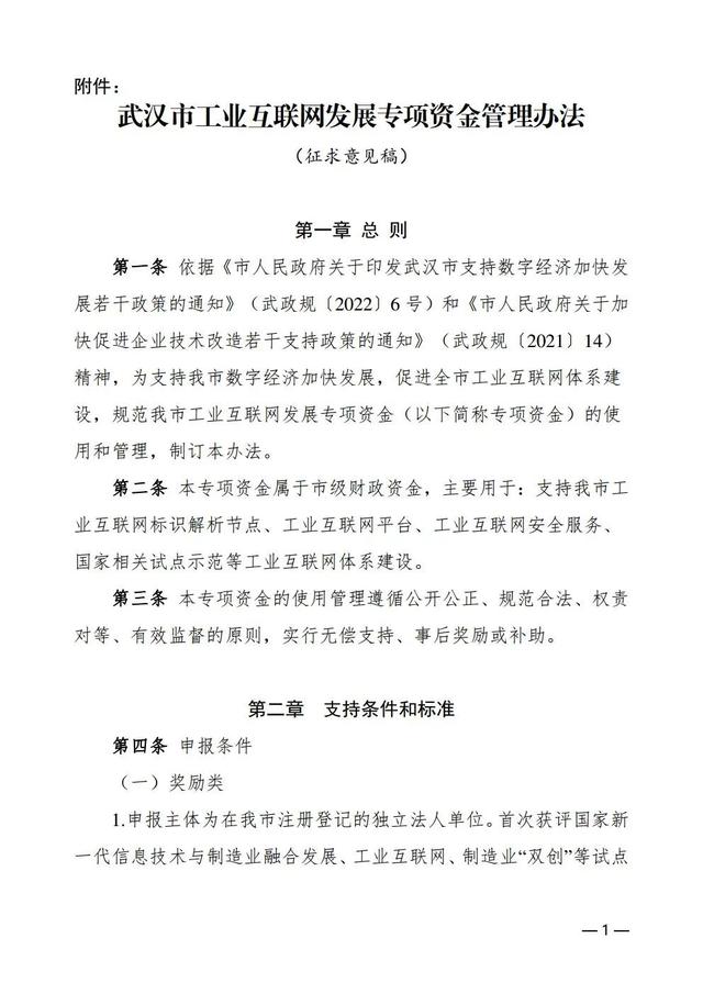 「市經(jīng)信局」武漢市工業(yè)互聯(lián)網(wǎng)發(fā)展專項資金管理辦法（武漢市科技和經(jīng)濟信息化局）